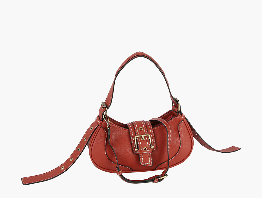 【PARTIMENTO】★ BUCKLE STRAP LEATHER HOBO BAG ★ 2 COLOR Plum Larsen Buckle-Strap Hobo Bag - CHARLES & KEITH US